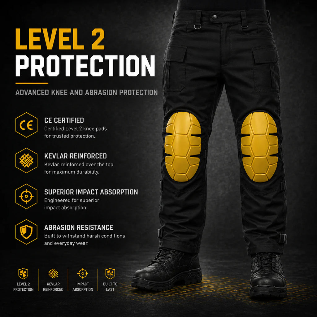 Nomad Riding Cargo Pants – Level 2 CE Knee Protection | Adjustable Straps | Everyday Riding Comfort | 66Bhp