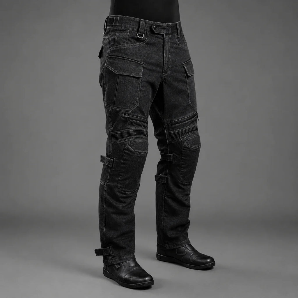 66BHP Riding Denim Pants With Level 2 Knee Protectors