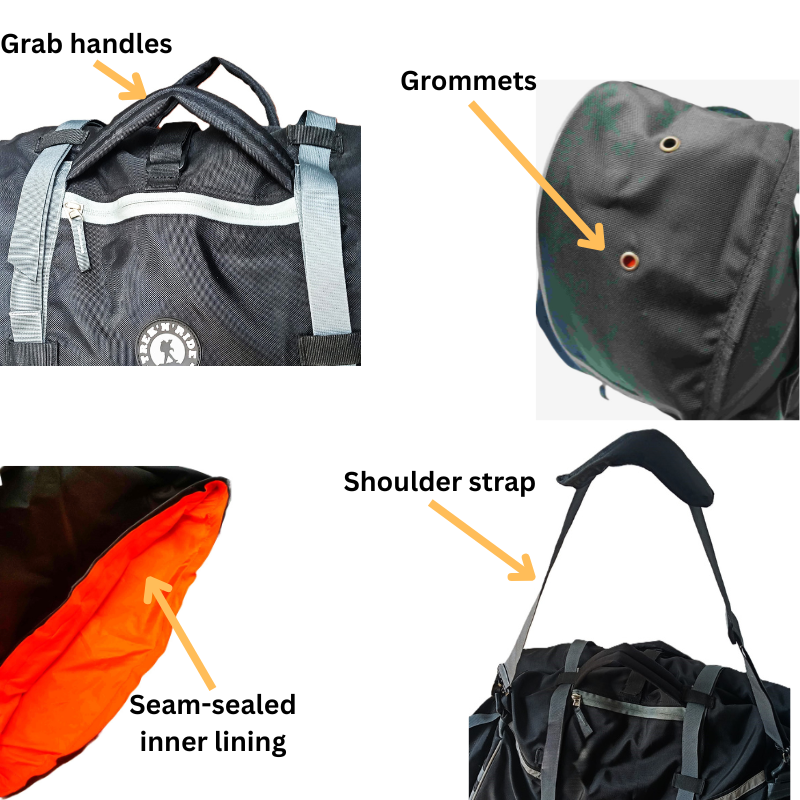 Waterproof Saddle Bag and Tail Bag – Lamah (75Ltrs)