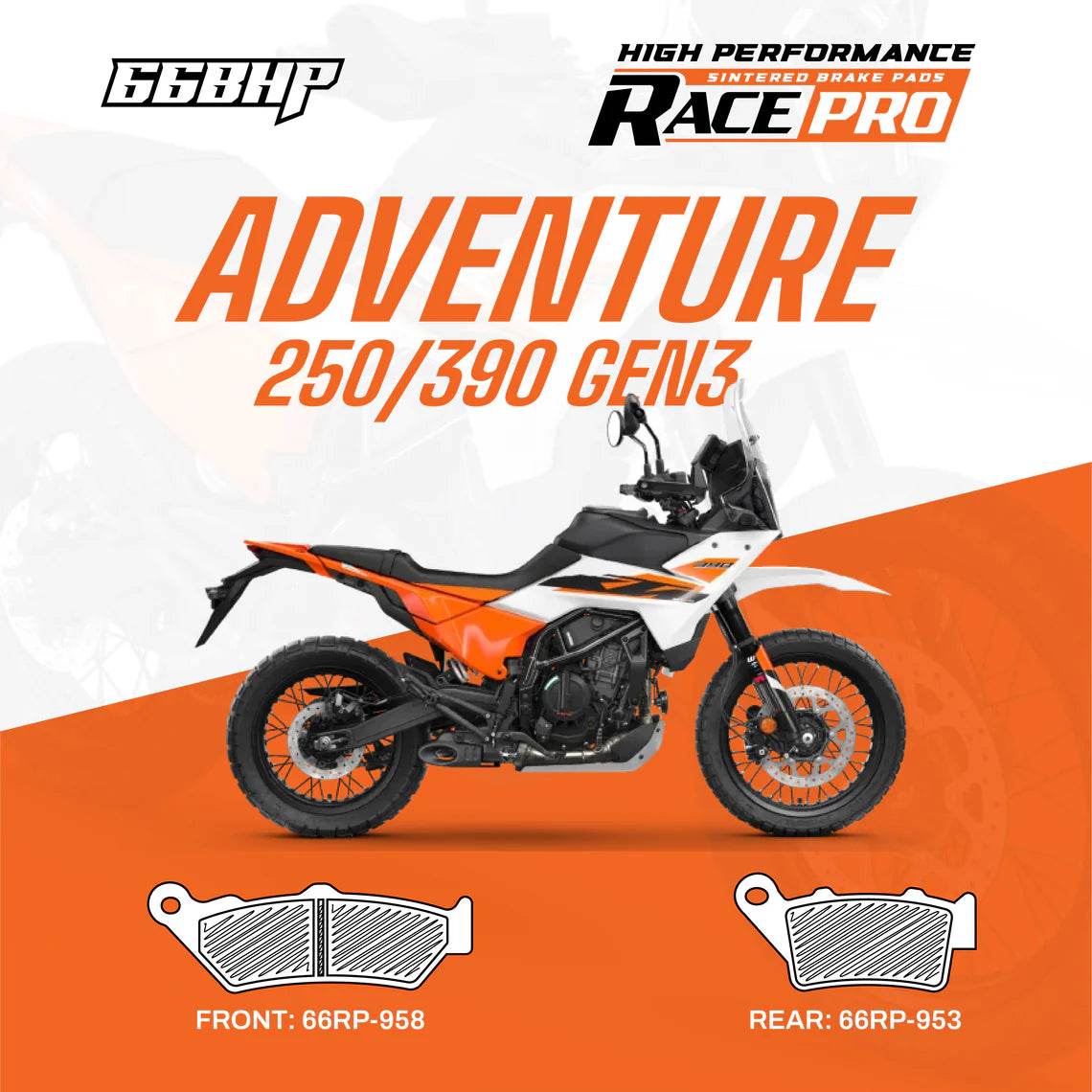 KTM Adventure 390/250 Race Pro Sintered Brake Pad