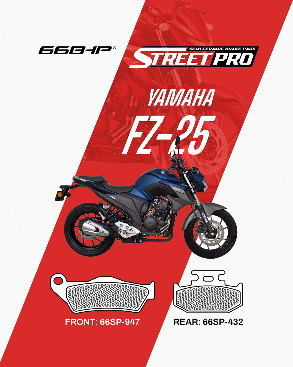 Yamaha FZ25 Street Pro Semi Ceramic Brake Pads