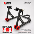 66Bhp X-Lift | The Ultimate 2-in-1 Paddock Stand – Spool & Swingarm Ready