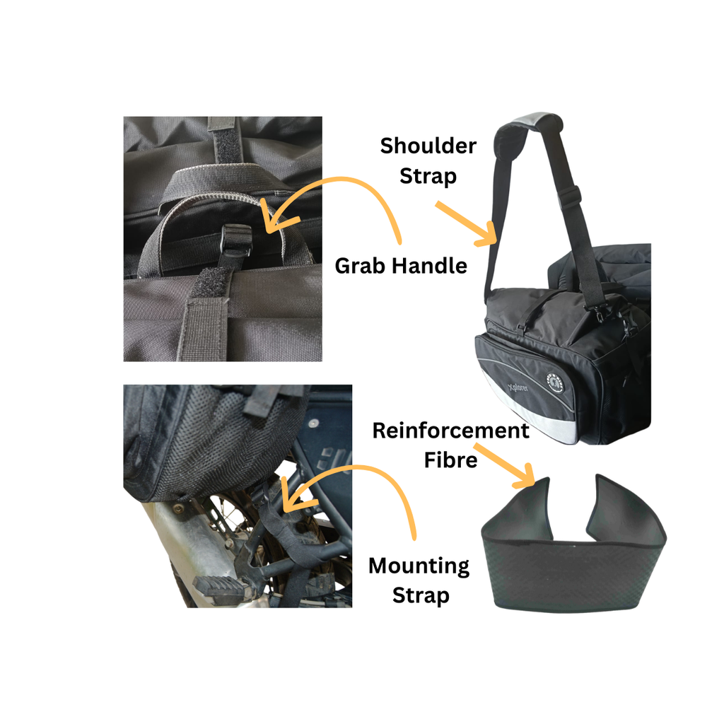 Motorcycle Waterproof Saddle Bag – Xplorer (68Ltrs)