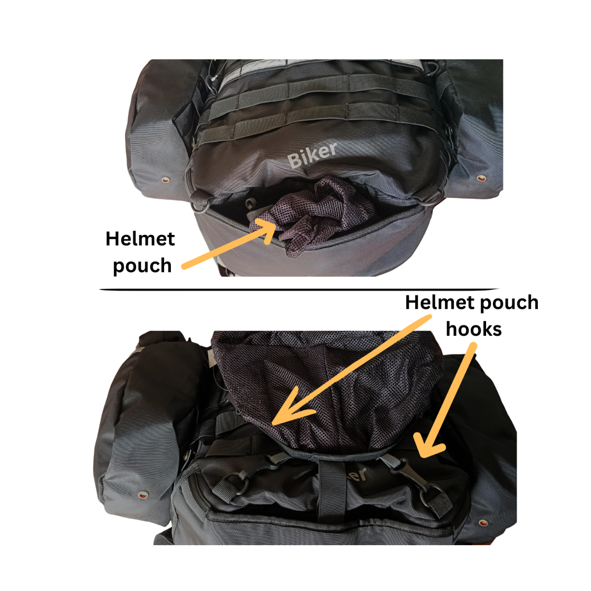 Biker – Motorcycling Backpack with Helmet Pouch