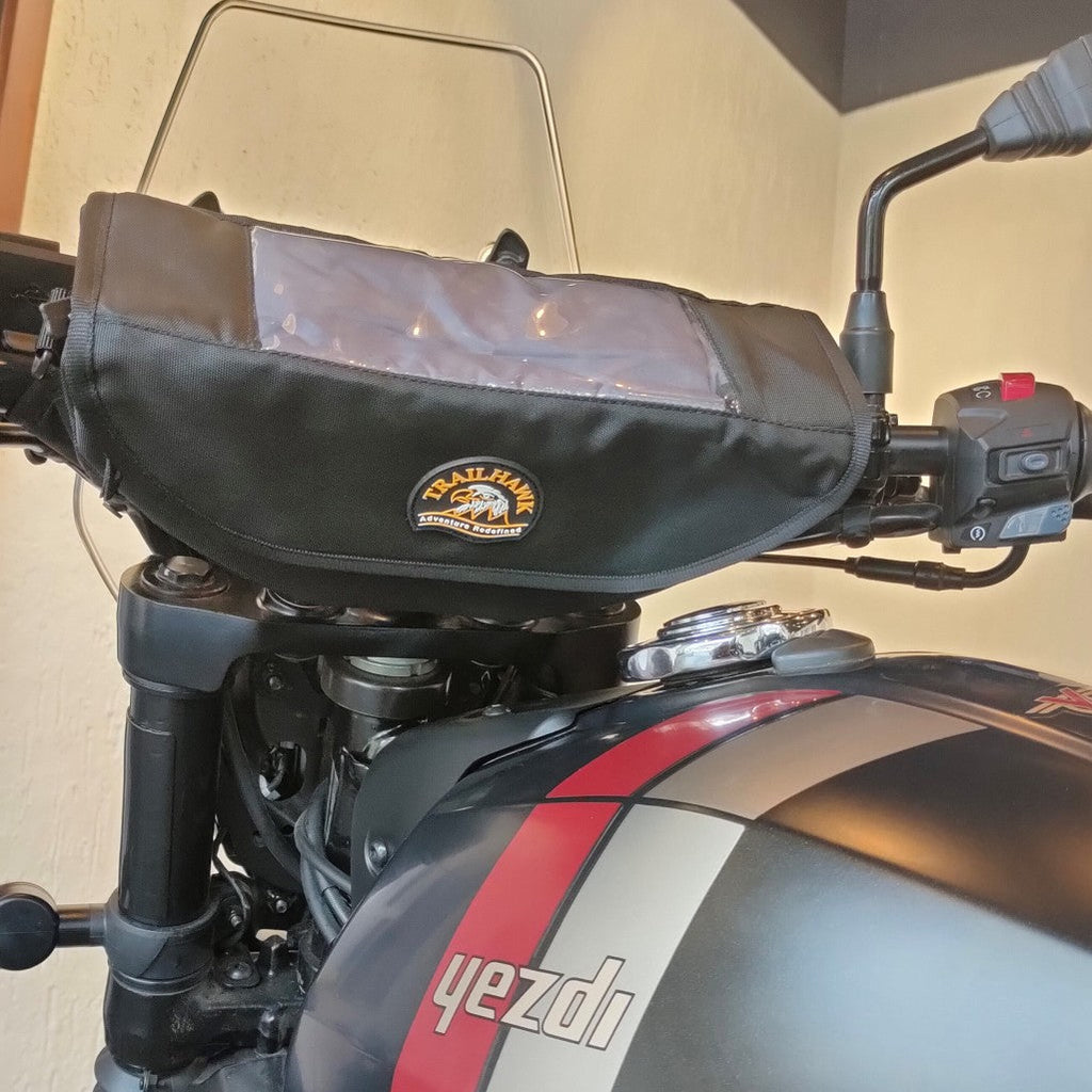 TrailHawk Motorcycle Handlebar Bag with Mobile Pouch