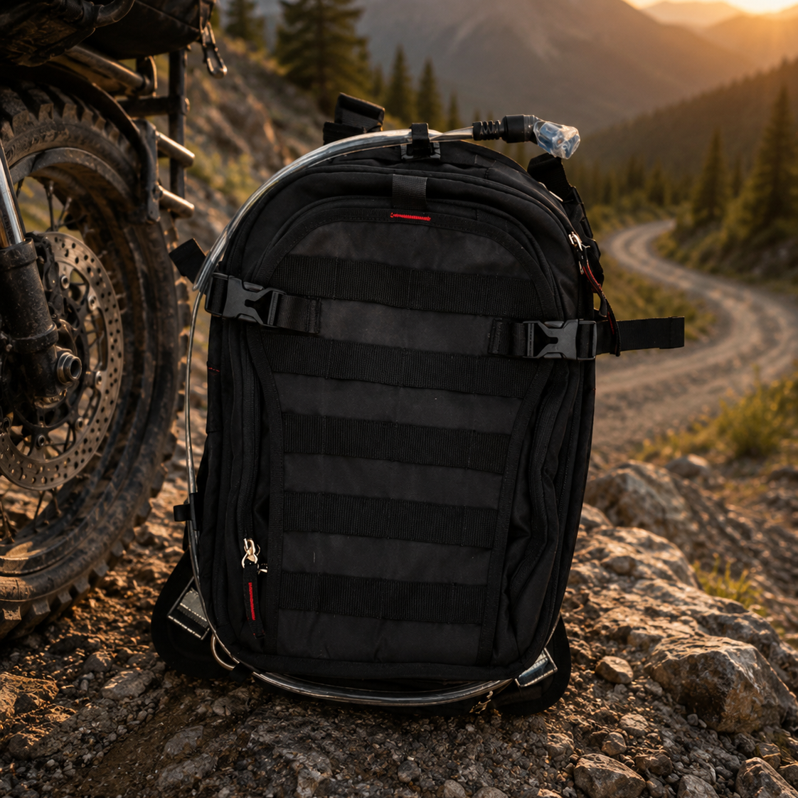 TrailHawk Motorcycle Tank Bag with Hydration Pack